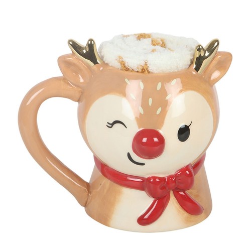 Christmas ceramic mug fluffy - ceramic, &