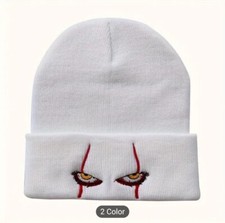 Eyes Beanie Hat In White One Size New