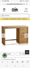 Solid oak dressing table
