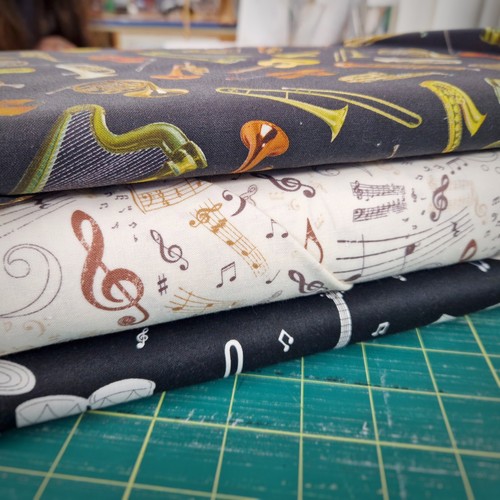 Music fabric cotton - fabric, fat