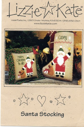 Lizzie kate santa stocking - kate, "santa