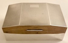 Antique Solid Silver Cigar Cigarette Box Hallmarked Birmingham 1960 - 410g