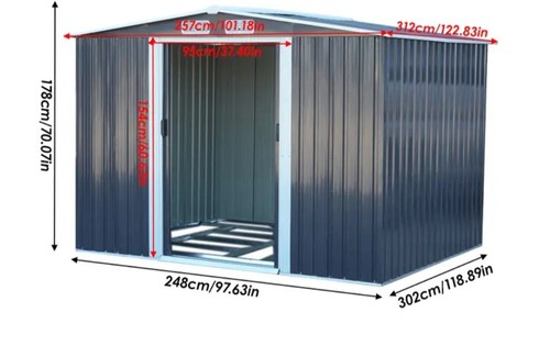 Large metal garden shed 8 - garden,