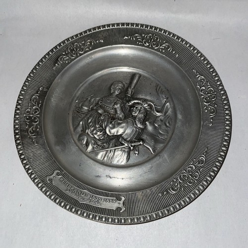 Vintage pewter plate wmf - pewter,