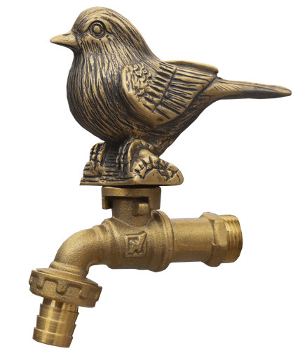 Brass garden tap faucet bird - garden,