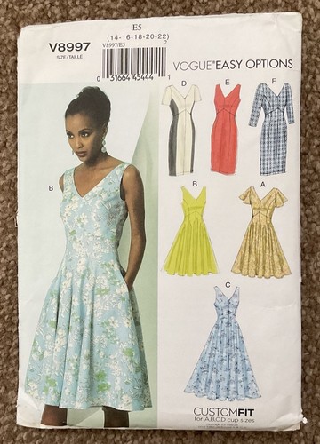 Vogue sewing pattern v8997 - sewing,