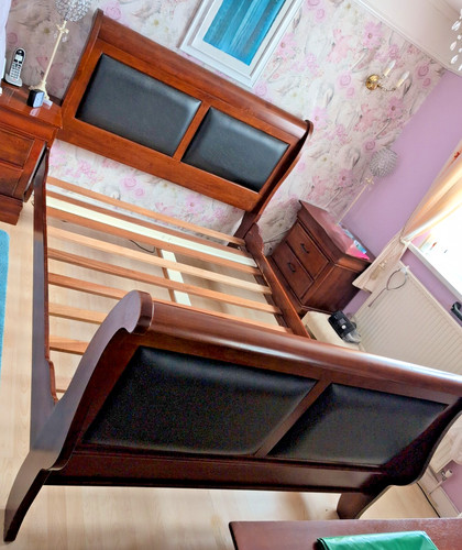 King size wooden - size, bed