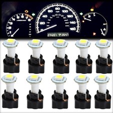 10x T5 Car Interior LED Instrument Panel Cluster Dash Light Bulbs + Twist Socket