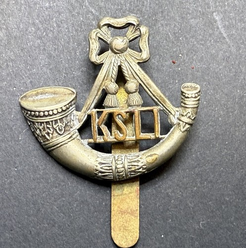 Ww1 ksli brass bugle badge - ww1,