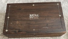 Antique Wooden Sewing Box
