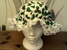 Christmas Holly Design Mop Cap 1 size