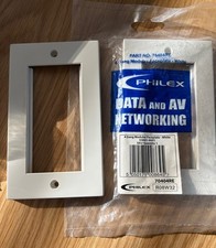 2 x 70404RE Philex modular faceplate 4 Gang White for data and AV networking 