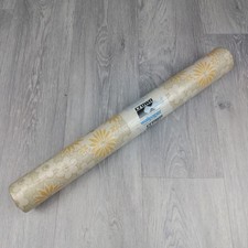 1 x Roll Vintage Retro Crown Floral Flower Print 70s 80s Wallpaper Wall Covering