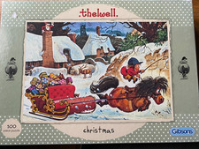Gibsons Thelwell Christmas Jigsaw 500 Piece Puzzle  - Pony & Santa Sleigh