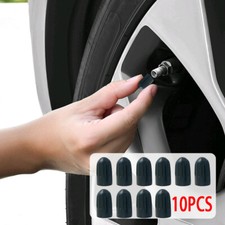 10x Black Dust Cover Car Wheel Tyre Valve Stems Cover Screw Cap Accessories