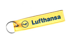 LUFTHANSA - Yellow Airline Keyring Tag - New