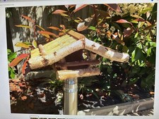 30 X Birdhouse Birch Wood Thatched Roof with Feeding Station (special offer )