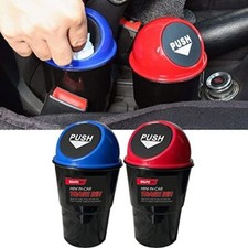 2x 17cm Car Rubbish Bins,  Mini Plastic Dust Bin, Ideal for Car, Van or Lorry