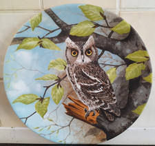 COALPORT FINE BONE CHINA 1990 "SCOPS OWL" BY MICHAEL B. SAWBY COLLECTORS PLATE.