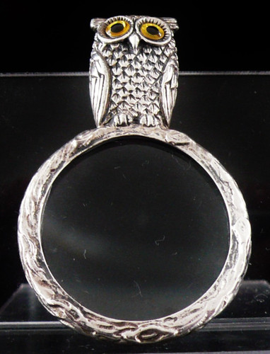 Novelty sterling silver owl - silver,