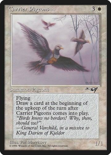 Carrier pigeons all - pigeons,