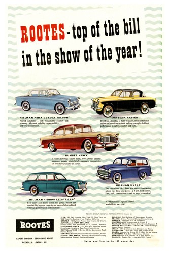 Classic rootes car poster - car,