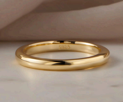 Gold plated silver wedding - plated,
