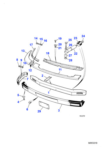 Jaguar genuine bumper - bumper, beam
