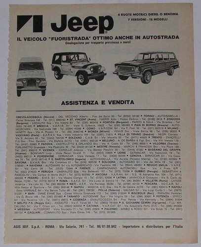 Advert advertising 1977 - 1977, jeep