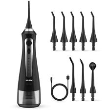 SEJOY Cordless Water Flosser Floss Dental Oral Irrigator Teeth Cleaner 8Jet Tips