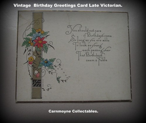 Vintage birthday greetings - vintage,
