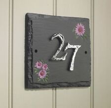 House Sign Hand Painted Slate + Free Numbers in a Choice of Three Finishes
