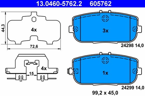 Ate 0460 5762 brake - ate, 13.0460-5762.2