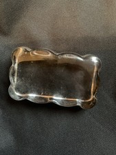 Vintage Glass Dump Paperweight Rectangular Clear blank - ready for decoration 