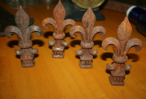 Cast iron finial fleur de - cast,