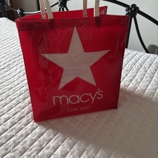 Macy’s Chicago PVC Sturdy Red Iconic Bag