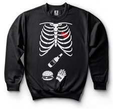 Skeleton Funny Sweatshirt Beer