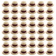 48 X DELUXE STRAW BOATER HAT SUMMER SAILOR BOAT PARTY FANCY DRESS WHOLESALE BULK