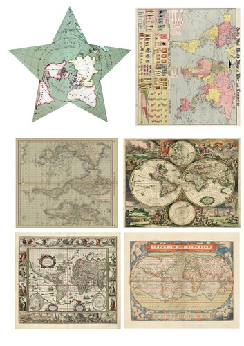 Size world map antique - size,