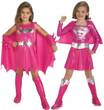 Girls Kids Pink Superman