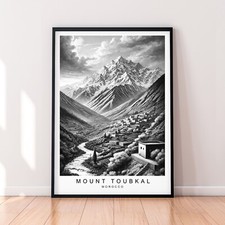 Black White Mount Toubkal