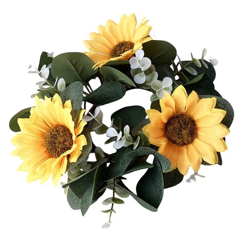 Fall sunflower candle ring - fall,