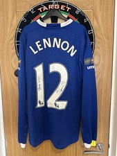 Aaron Lennon Match Worn Everton Shirt V Manchester United Signed Rooney