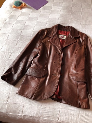 Vintage leather jacket suit - vintage,leather, jacket,suit