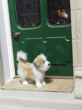 DOLLS HOUSE OOAK HANDMADE 1:12th SCALE FUR TERRIER TYPE DOG