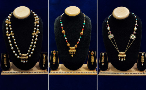 Heritage kundan polki pearl - polki,