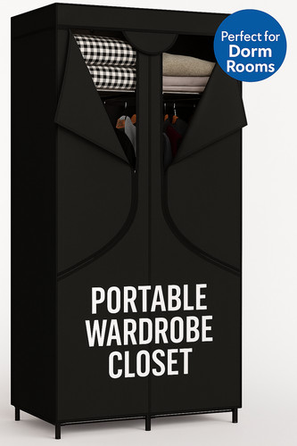 Black portable fabric - fabric, wardrobe