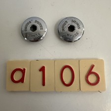 Old School 80’s Sakae Chrome Cotterless Crank Dust Caps  Covers  A106