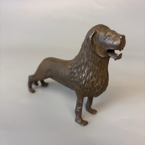 Bronze effect lion figure - lion,