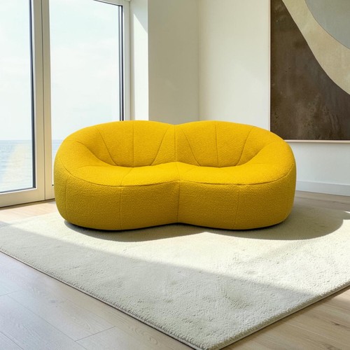 Sofa settee yellow - sofa,